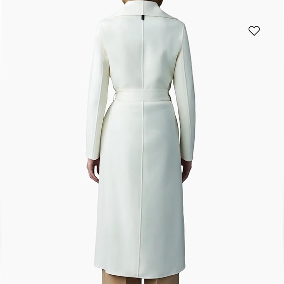 Elegant White Wrap Coat - Picture 2 of 5